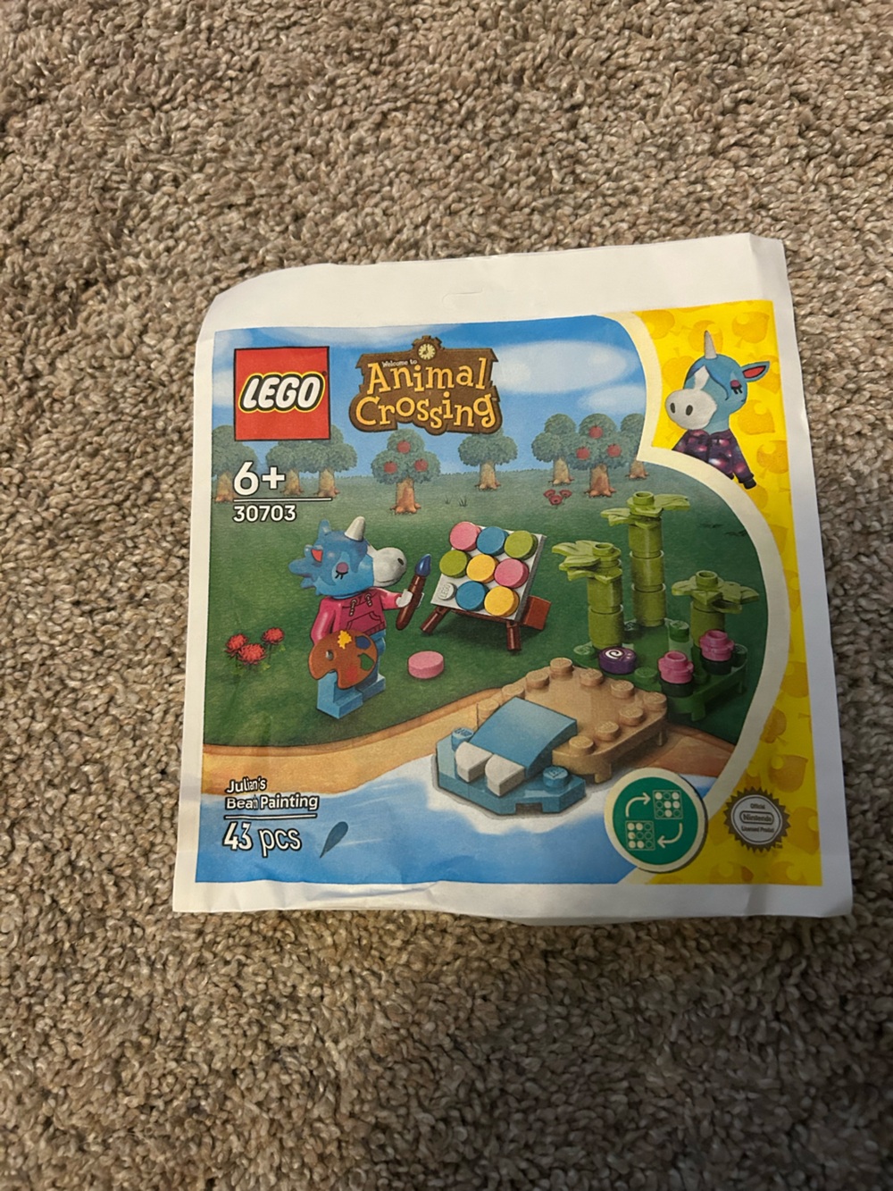 LEGO Animal Crossing: Julian's Beach Painting Building Kit (30703) NIB
